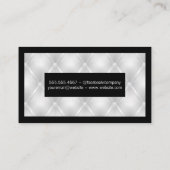 Carte De Visite Arrière - plan blanc haut de gamme | Bordure noire (Dos)