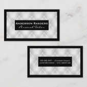 Carte De Visite Arrière - plan blanc haut de gamme | Bordure noire (Devant / Derrière)