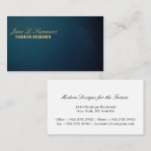 Carte De Visite Arrière - plan bleu (Devant / Derrière)