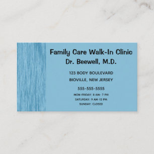 Carte De Visite Arrière - plan Bleu