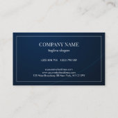 Carte De Visite Arrière - plan bleu profond (Dos)