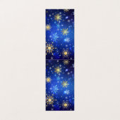 Carte De Visite Arrière - plan Bleu XMAS avec des flocons de neige (Extérieur déplié)