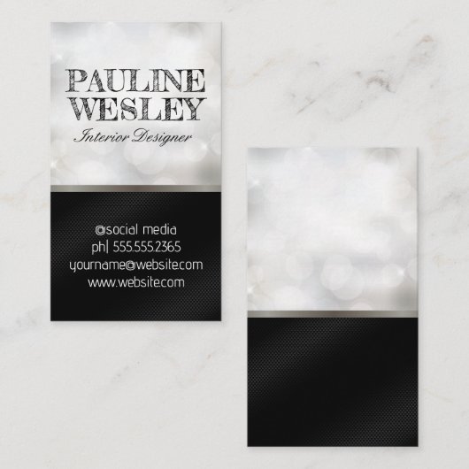 Carte De Visite Arrière - plan Blurred Bokeh (Devant / Derrière)