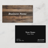 Carte de visite Arrière - plan bois (Devant / Derrière)