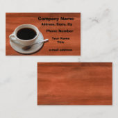 Carte De Visite Arrière - plan branché de la coupe de café (Devant / Derrière)