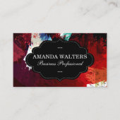 Carte De Visite Arrière - plan brossé artistique (Devant)