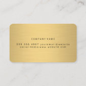 Carte De Visite Arrière - plan brossé métal or (Dos)