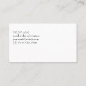 Carte De Visite Arrière - plan brossé or (Dos)