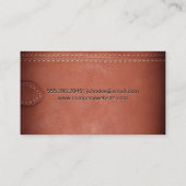 Carte De Visite Arrière - plan Brown de sangle en cuir (Dos)