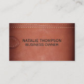 Carte De Visite Arrière - plan Brown de sangle en cuir (Devant)