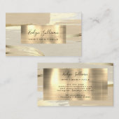 Carte De Visite Arrière - plan Brown peint en or (Devant / Derrière)