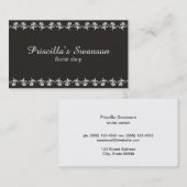 Carte De Visite Arrière - plan brun Motif blanc (Devant / Derrière)