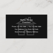 Carte De Visite Arrière - plan chic de granit de constructeur de (Dos)