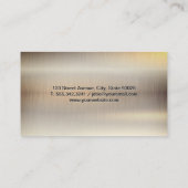 Carte De Visite Arrière - plan Chrome métallique (Dos)