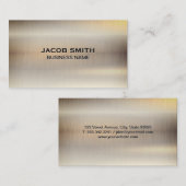 Carte De Visite Arrière - plan Chrome métallique (Devant / Derrière)