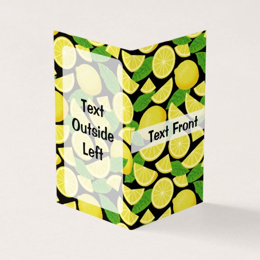 Carte De Visite Arrière - plan citron (Extérieur)