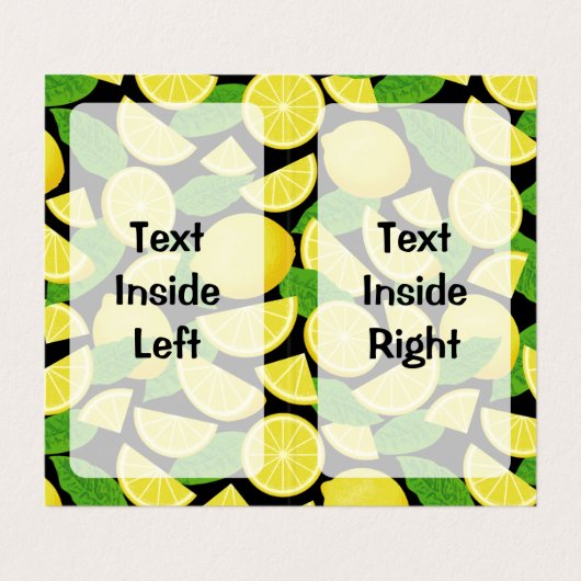 Carte De Visite Arrière - plan citron (Intérieur déplié)