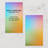 Carte De Visite Arrière - plan coloré Graidents (Devant / Derrière)