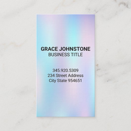 Carte De Visite Arrière - plan coloré Graidents (Devant)