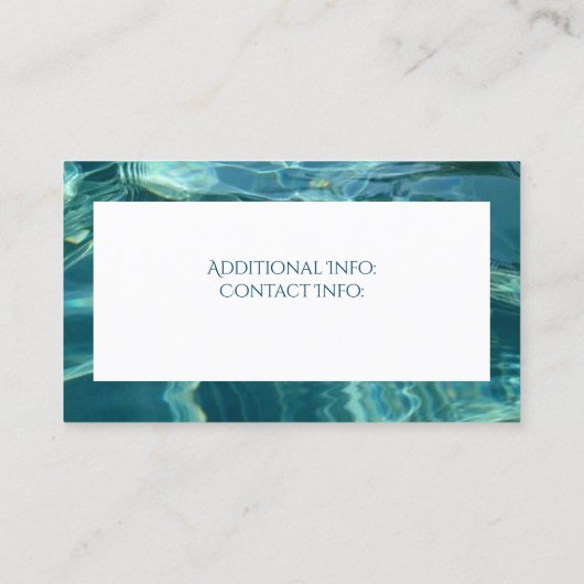 Carte de visite Arrière - plan cool (Dos)