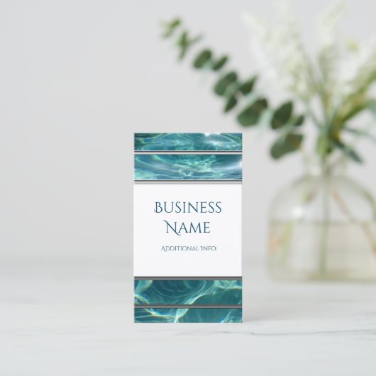 Carte de visite Arrière - plan cool d'eau 3 (Debout devant)