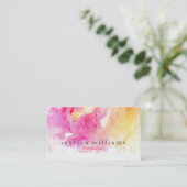 Carte De Visite Arrière - plan couleur Abstrait Aquarelle (Debout devant)