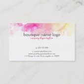 Carte De Visite Arrière - plan couleur Abstrait Aquarelle (Dos)