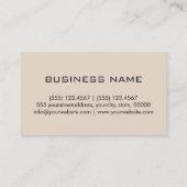 Carte De Visite Arrière - plan couleur amande Monogram (Dos)