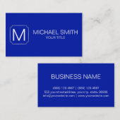 Carte De Visite Arrière - plan couleur bleue (Devant / Derrière)