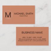 Carte De Visite Arrière - plan couleur cuivre (Crayola) (Devant / Derrière)