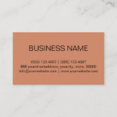 Carte De Visite Arrière - plan couleur cuivre (Crayola) (Dos)