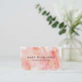 Carte de visite Arrière - plan couleur rose (Debout devant)