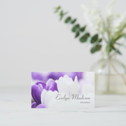 Carte De Visite Arrière - plan crocus (Debout devant)