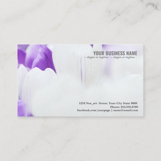 Carte De Visite Arrière - plan crocus (Dos)