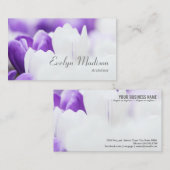 Carte De Visite Arrière - plan crocus (Devant / Derrière)