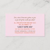 Carte De Visite Arrière - plan Cupcake, Charity Bake Sale Event Ad (Dos)