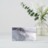 Carte De Visite arrière - plan d'agate d'aquarelle gris (Debout devant)