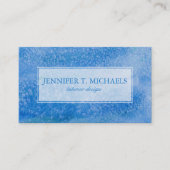 Carte De Visite Arrière - plan d'aquarelle bleu (Devant)