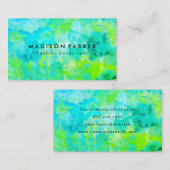 Carte De Visite Arrière - plan d'aquarelle moderne (Devant / Derrière)