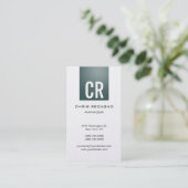 Carte de visite Arrière - plan d'ardoise verticale (Debout devant)