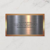 Carte De Visite Arrière - plan d'argent métal or | brillant (Dos)