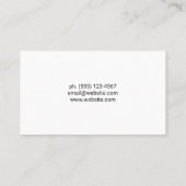 Carte De Visite Arrière - plan de bandes à poitrine noire (Dos)