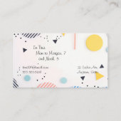 Carte De Visite Arrière - plan de bandes en cercles avec espace de (Dos)