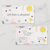 Carte De Visite Arrière - plan de bandes en cercles avec espace de (Devant / Derrière)