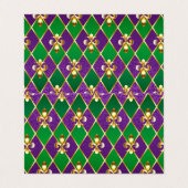 Carte De Visite Arrière - plan de bijoux Mardi Gras (Extérieur déplié)