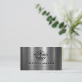 Carte De Visite Arrière - plan de brillance métallique (Debout devant)