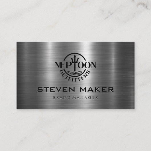 Carte De Visite Arrière - plan de brillance métallique (Devant)