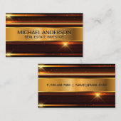 Carte De Visite Arrière - plan de brillance métallique (Devant / Derrière)