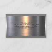 Carte De Visite Arrière - plan de brillance métallique | Icônes de (Dos)