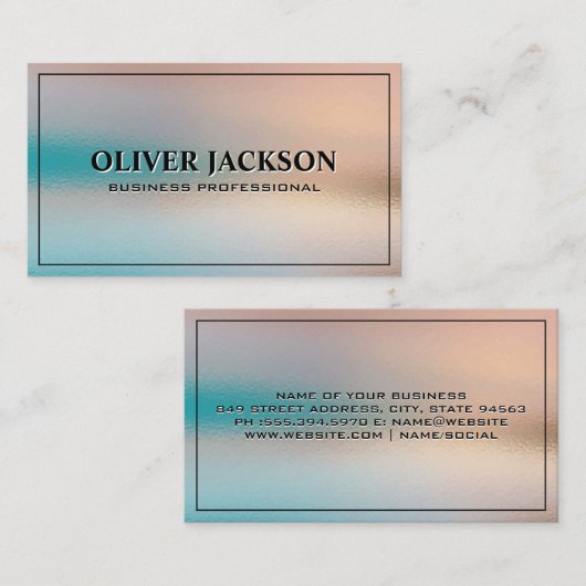 Carte De Visite Arrière - plan de brillance texture (Devant / Derrière)